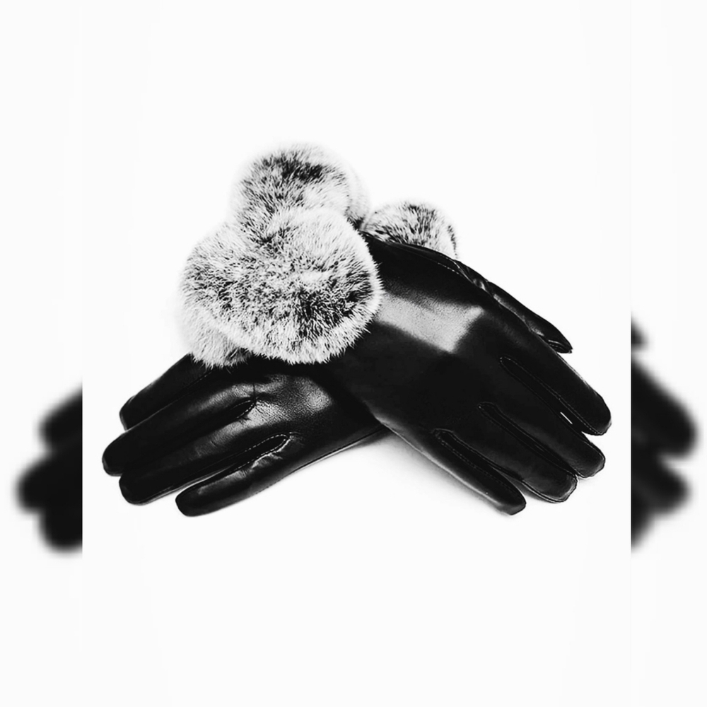 Black Kollection: Faux Fur Gloves